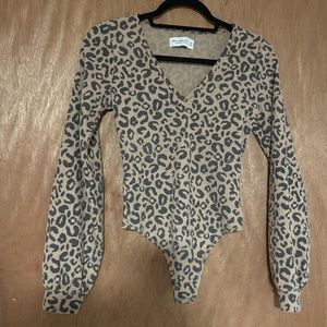 Abercrombie and Fitch Cheetah Print Thong Bodysuit